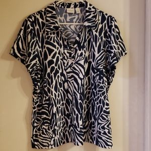 Animal print Weekends by Chico's shirt